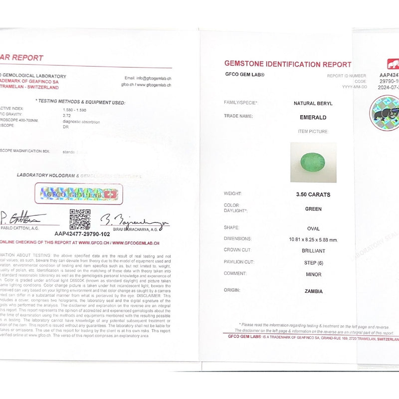 Emerald (Panna Stone) - 3.50 Carat