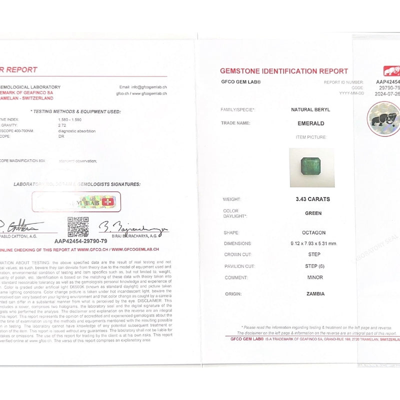 Emerald (Panna Stone) - 3.43 Carat