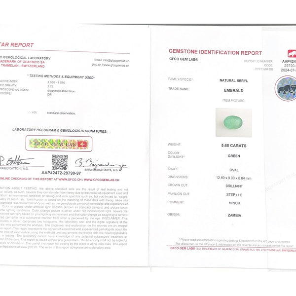 Emerald (Panna Stone) - 5.68 Carat