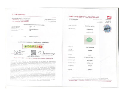 Emerald (Panna Stone) - 5.68 Carat