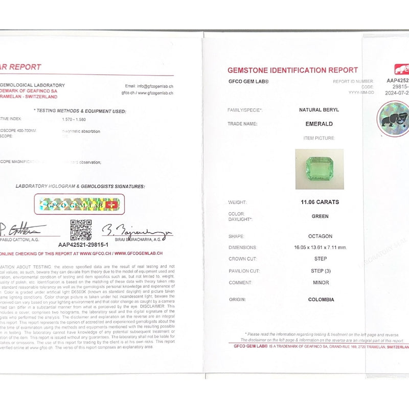 Emerald (Panna Stone) - 11.06 Carat