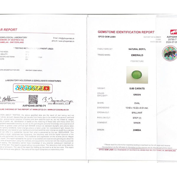 Emerald (Panna Stone) - 5.66 Carat
