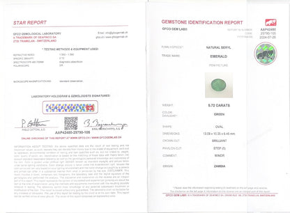 Emerald (Panna Stone) - 5.72 Carat