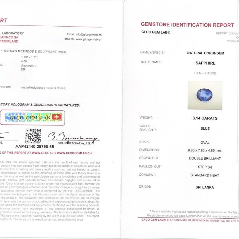 Blue Sapphire - 3.14 Carat