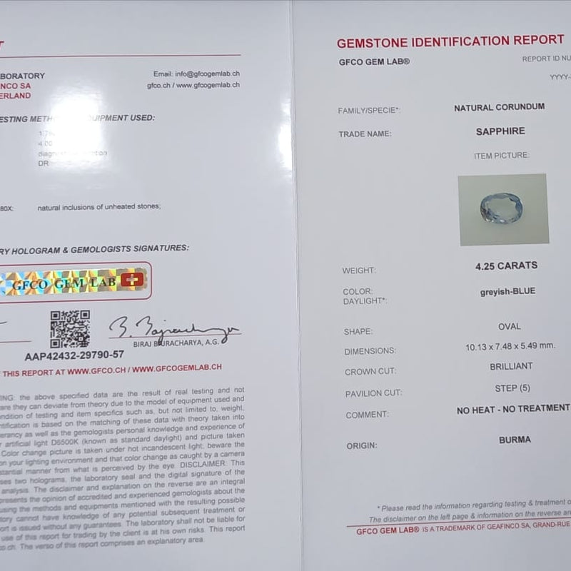 Blue Sapphire - 4.25 Carat