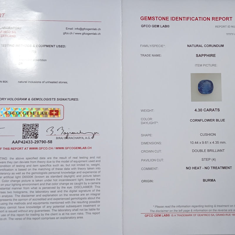 Blue Sapphire - 4.30 Carat