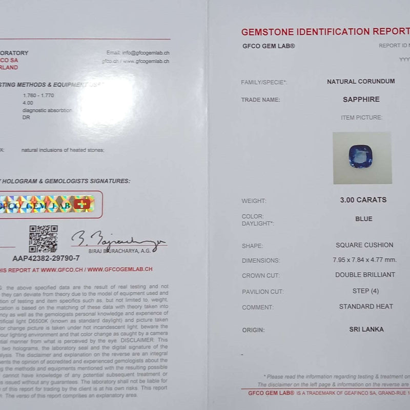 Blue Sapphire - 3.00 Carat